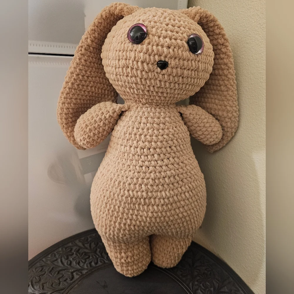 Handmade Medium/large Crochet Bunny Plush - Picture 3 of 9